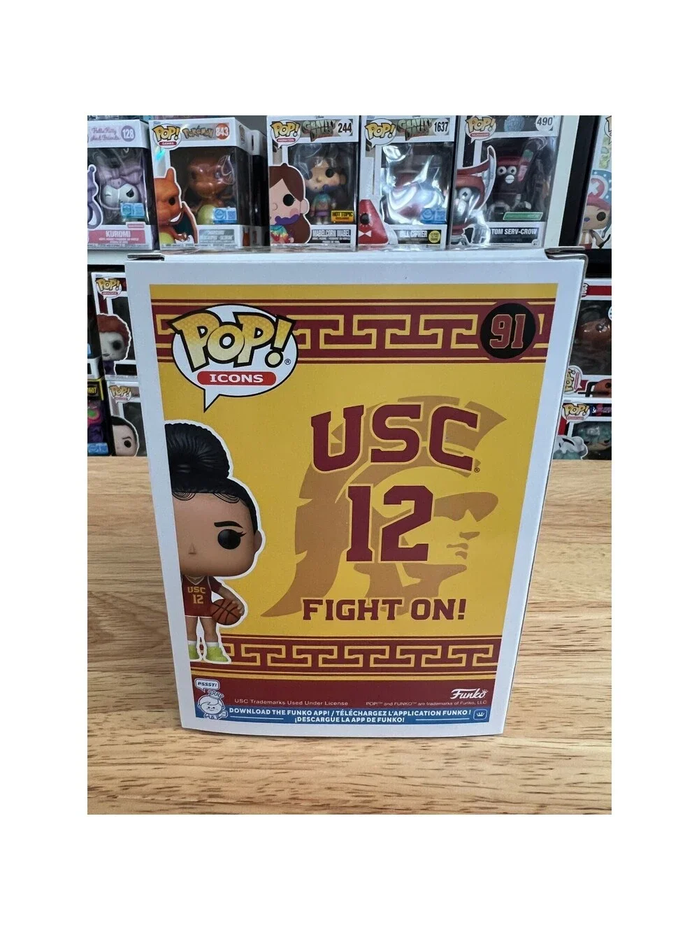 Juju Watkins Cardinal #12 Jersey Funko Pop #91 Icons USC Basketball Trojans CA